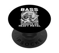 Bassiste Bassiste Poisson Drôle Accroché sur De La Musique Heavy Metal PopSockets PopGrip Adhésif