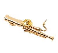 Basson Miniature doré avec étui, Réplique D'instrument de Musique en Métal, Collection de Cadeaux, Ornements de Décoration, Idée