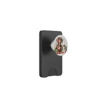 Bassotto Cane Mamme Caffè Freddo e Giardino Floreale di PopSockets PopWallet pour MagSafe