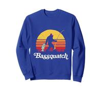Bassquatch! Funny Bigfoot Fishing Outdoor Retro Sweatshirt