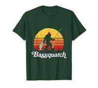 Bassquatch! Funny Bigfoot Fishing Outdoor Retro T-Shirt