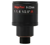 Bassulouda Lentille de CCTV 1/2.5 Pouces 6-22mm 5MP M12 Mont Varifocal Objectif F1.6 pour 4MP / 5MP CMOS/CCD Capteur de Securite IP/AHD