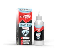 BastaPoux® Traitement Anti-Poux et Lentes - 1 Application Suffit - Actif Naturel Breveté Crystalysine® - Sans Peignage - Non Gras & Facile à Rincer - Enfants & Femmes Enceintes
