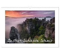 Bastei - Sächsische Schweiz (Wandkalender 2026 DIN A3 quer), CALVENDO Monatskalender: Elbsandsteingebirge