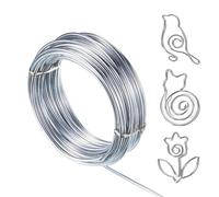 Basteldrah - Fil en aluminium souple - 3 mm x 20 m - Pour bijoux, pièces décoratives, sculptures, fabrication de couronnes