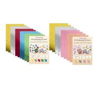 Bastelfolie Metalloptik - Vielseitiges Prägefolien-Set Für Kreative Projekte | 0,08 mm Dünne Alufolie In Gold, Silber, Rot, Blau, Grün, Roségold | Ideal Für Embossing, Wohnaccessoires, Klassenzimmer