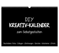 Bastelkalender: DIY Kreativ-Kalender -schwarz- (Wandkalender 2026 DIN A3 quer), CALVENDO Monatskalender: Gestalte deinen Kalender selbst!