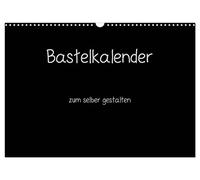 Bastelkalender - Schwarz (Wandkalender 2026 DIN A3 quer), CALVENDO Monatskalender: Kalender zum selber gestalten