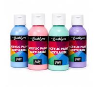 Bastelzone Ensemble de peinture acrylique pour artistes & peintres amateurs 4 x 100 ml (Pastel)