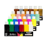 Bastelzone Kit de peinture acrylique - Peintures polyvalentes et hautement pigmentées pour loisirs et artistes. À base d'eau, couvrante, lumineuse et prête à l'emploi, végétalienne (24 couleurs x 60