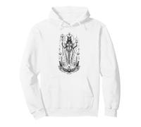 Bastet Cat Goddess Art Mythique Antique égyptien Monochrome Sweat à Capuche