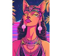 Bastet: Goddess of Magick Mystery Pizzazz and Fertility: Retro Goddess Notebook/ Journal 120 Pages; By: Blue Pixie Creations and indigo Goddesses