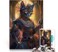 Bastet mythologie égyptienne Puzzles de 1000 pièces pour Adolescents Coupe de précision Collection d'artistes, Beaux-Arts 38x26cm