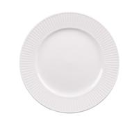 BASTIDE-Assiette à dessert en porcelaine blanche et contours striés Lina - diamètre 20 cm