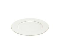 BASTIDE-Assiette à dessert en porcelaine blanche et filet or Victoria - diamètre 21 cm