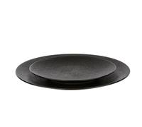 Assiette plate Vésuvio noir 27 cm (lot de 6) Table passion