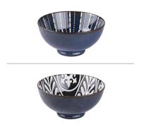 BASTIDE DIFFUSION-Saladier Makaha coloris bleu en porcelaine - diamètre 20 cm