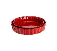 BASTIDE-Ensemble de 2 tourtières en grès rouge - diamètre 24,5 et 28 cm