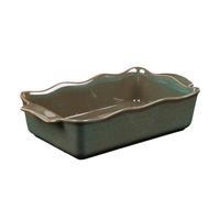 BASTIDE-Plat à four rectangulaire en porcelaine vert Ely - 27 x 16 x H 7 cm