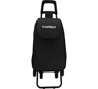Bastilipo - Chariot de Courses à 4 Roues, capacité de 37 litres, Noir, Alex Jet Black