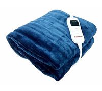 Bastilipo - Couverture chauffante en Flanelle Bleue, 120W, 180 x 130cm, modèle MELC-120, Bleu