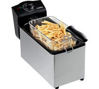 Bastilipo FE-2000-3.0L Friteuse, Acier Inoxydable, 3 liters, Noir/Gris