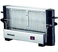 Bastilipo Grille-pain multipan 750 W, double zone de grillage 22 x 11 cm, grille en acier inoxydable, Firefox Fast Toaster 750 W, FFT-750