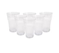 Bastilipo PRISMA - PACK 6 UNITÉS VERRE 400 ML. MOD. EMPIRE STATE COULEUR TRANSPARENTE.