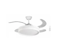 Bastilipo FALESIA Ventilateur de plafond avec pales rétractables, moteur CC 40 W, télécommande, lumière LED, 3 couleurs, 36 W