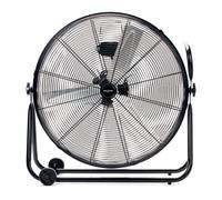 Bastilipo - Ventilateur de sol industriel ouragan 140 W, acier inoxydable, 3 vitesses, noir, efficacité énergétique G