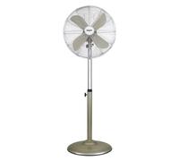 Bastilipo - Ventilateur sur pied Palma en métal, 50 W, acier inoxydable, 3 vitesses, couleur champagne