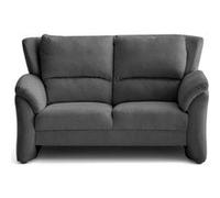 Bastille - canapé droit 2 places en tissu velours relief - Gris Anthracite Gris Anthracite G