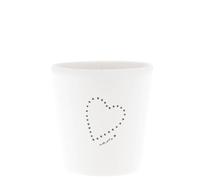 Bastion Collections Gobelet sans anse Amore Cœurs en céramique 300 ml