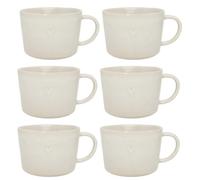 Bastion Collections JUNE Clay Lot de 6 tasses en grès Crème Diamètre 10 cm
