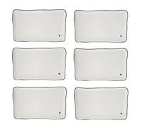 Bastion Collections Lot de 6 assiettes de service rectangulaires en forme de cœur - 22 x 13 cm