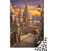 Bastion des pêcheurs Budapest Crepuscule Puzzle Classique 1000 Pièces Complet pour Grands-Parents Amélioration De La Mémoire Activité Intérieure 38x26cm/1000pcs