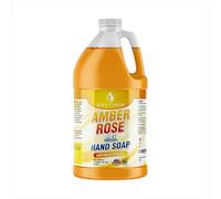 Bastion Savon antibactérien pour les mains : gel ambre rose lavage à la main : recharge en vrac 1,8 l (60 oz). Parfum doux et chaud de rose ambrée. Lavage à la main en vrac. Non toxique. Fabriqué aux