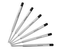 BASTION Stylo Recharge Stylo Bille Noir (6X) | Remplacement pour tous les stylos à verrou | Cartouche de recharge d'encre pour stylo standard (noir 6 pièces)