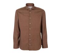 Bastoncino - Cotone Puntinato - Homme - Chemises - Brun - Taille: M