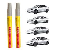 BASTOUR Stylo Retouche Peinture Voiture, Peinture Voiture Carrosserie, Stylo Anti Rayure Voiture, 2 Pièces Efface Rayure Voiture pour Réparer les Petites Rayures Automobiles Peinture Voiture (White)