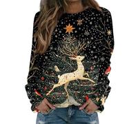Bastwahl 2025 Sweat Femme Beau Pull'de Moche Longue Jumper Rigolo Renne Pull Sweater Sweat Sweater Femme Chic Women Hiver Top S-XXL