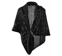 Bastwahl Cachemire Femme Tricoté Triangle Chaud Polaire Laine Mélangée Cape Grosse Echarpe Très Jolie Enveloppant Parfaite Mariage Ouvert avec Boutons Manteau Foulards pour l'automne et l'hiver
