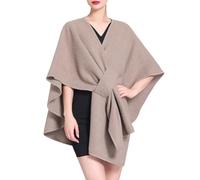 Bastwahl Chale Femme Hiver Tricoté Chaud Triangulaire Laine Mélangée Cape Grosse Echarpe Enveloppant Doux Très Jolie Mariage Ouvert De Couleur Unie Foulards Accessoire Pashmina Style Coréen