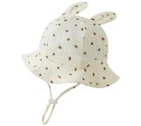 Bastwahl Chapeau Bebe Fille Soleil Été Unisexe Pêcheur Soleil Plage Coton Chapeau Bob Seau avec Rabat Anti UV Respirant Soleilajustable Casual Réglable Sun Hat Naissance pour Bébé Fille