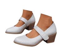 Bastwahl Chaussures Femme Talon Élégants à Talon Classique Bloc Talons Bout Fermé avec Petits Escarpins Chaussure avec Bride à la Cheville Fashion avec Fleur Mesdames pour Mariage, Bureau Ou Soirée