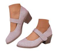 Bastwahl Chaussures Femme Talon Élégants à Talon Classique Bloc Talons Bout Fermé avec Petits Escarpins Chaussure avec Bride à la Cheville Fashion avec Fleur Mesdames pour Mariage, Bureau Ou Soirée