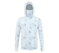 Bastwahl Chemise Randonnée Homme - UPF 50+ Anti-UV à Manches Longues avec Masque Full Zip Veste Pull à Séchage Rapide D'extérieur Active Quick Dry Stretch Chemise la pêche en Plein air Randonnée