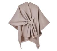 Bastwahl Echarpe Chale Femme Tricoté Chaud Hiver Polaire Triangulaire Poncho Chale Parfaite Très Jolie Chic Ouvert Douce avec Boutons Vetement Tunique Pashmina Style Coréen
