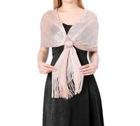 Bastwahl Echarpes Scintillants Femme élégante Châle Enveloppant écharpes avec des Franges pour Les Mariages Parties Demoiselles d'honneur Prom Fin de l'année