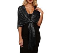 Bastwahl Echarpes Scintillants Femme élégante Châle Enveloppant écharpes avec des Franges pour Les Mariages Parties Demoiselles d'honneur Prom Fin de l'année